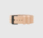 Natural Leather Wristband - Black Buckle
