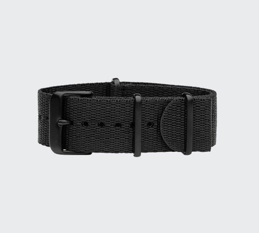 BLACK NYLON WRISTBAND - BLACK BUCKLE