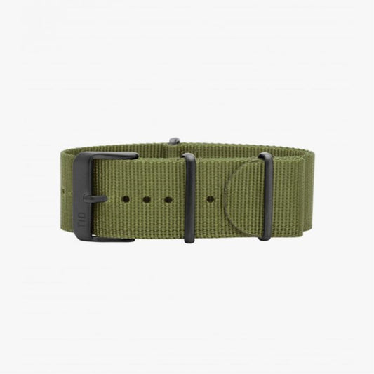 GREEN NYLON WRISTBAND - BLACK BUCKLE