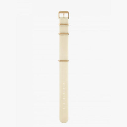 OFF WHITE NYLON WRISTBAND - GOLD BUCKLE
