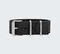 BLACK NYLON WRISTBAND - STEEL BUCKLE