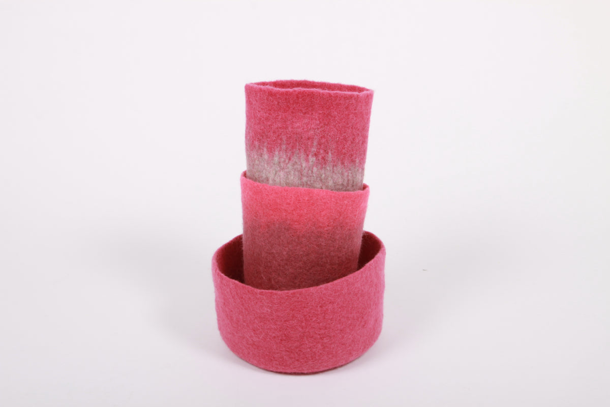 VASE COVER - BRIGHT RASPBERRY SET
