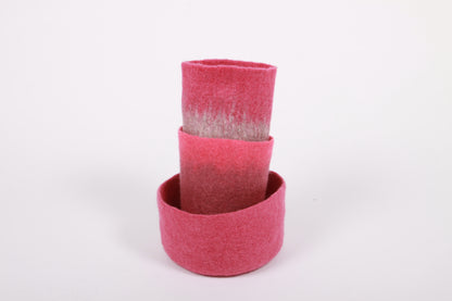 VASE COVER - BRIGHT RASPBERRY SET