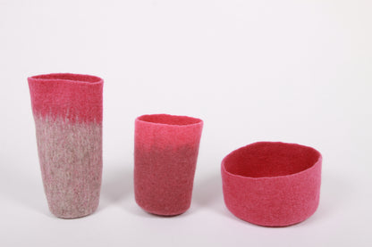 VASE COVER - BRIGHT RASPBERRY SET