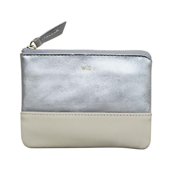 KEEPER ZIP WALLET - SILVER/CRÈME