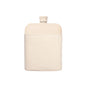 CREAM 6OZ FLASK WITH CANVAS COVER