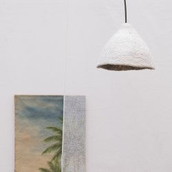LAMP SUSPENSION SMALL - STONE NATURAL 22 cm x 19 cm