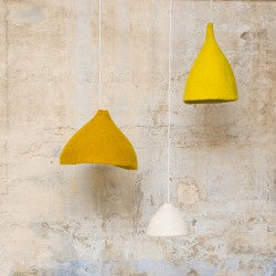 LAMP SUSPENSION SMALL - STONE NATURAL 22 cm x 19 cm